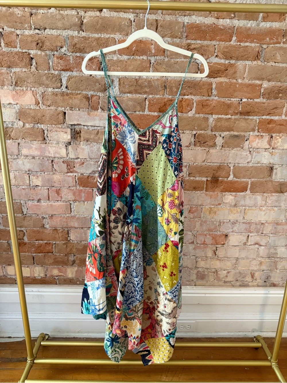 Earthbound patchwork flowy fairy dress